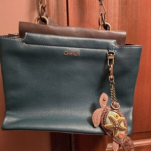 Chala Teal and Brown Women's Bag